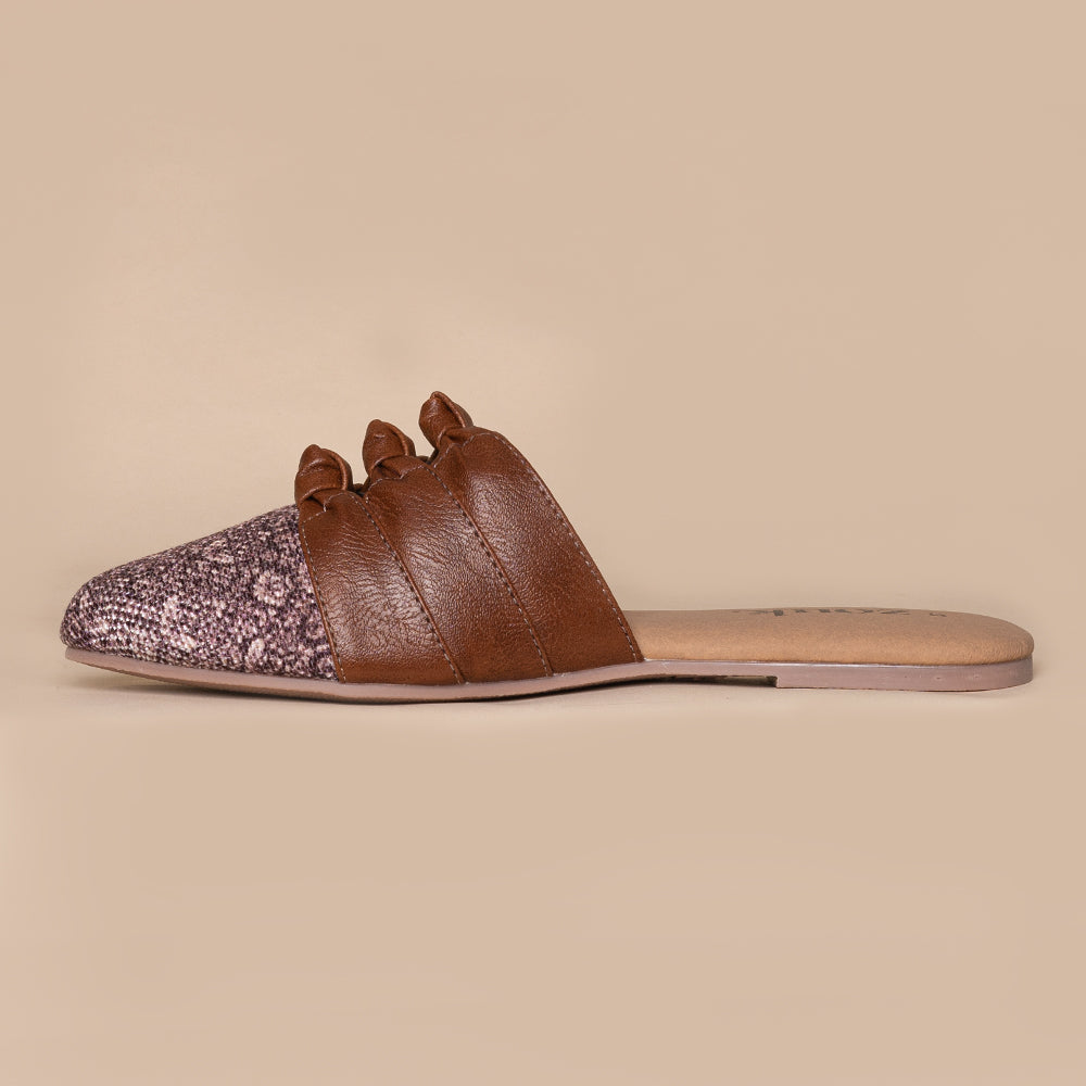 Kashmir Jhallar Knotted Mule