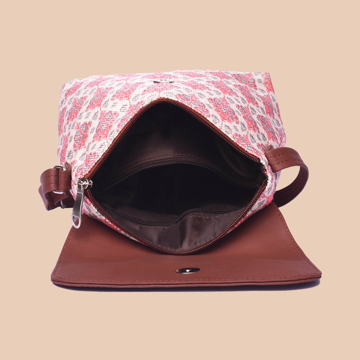 Kashmiri Tulips Flap Sling Bag