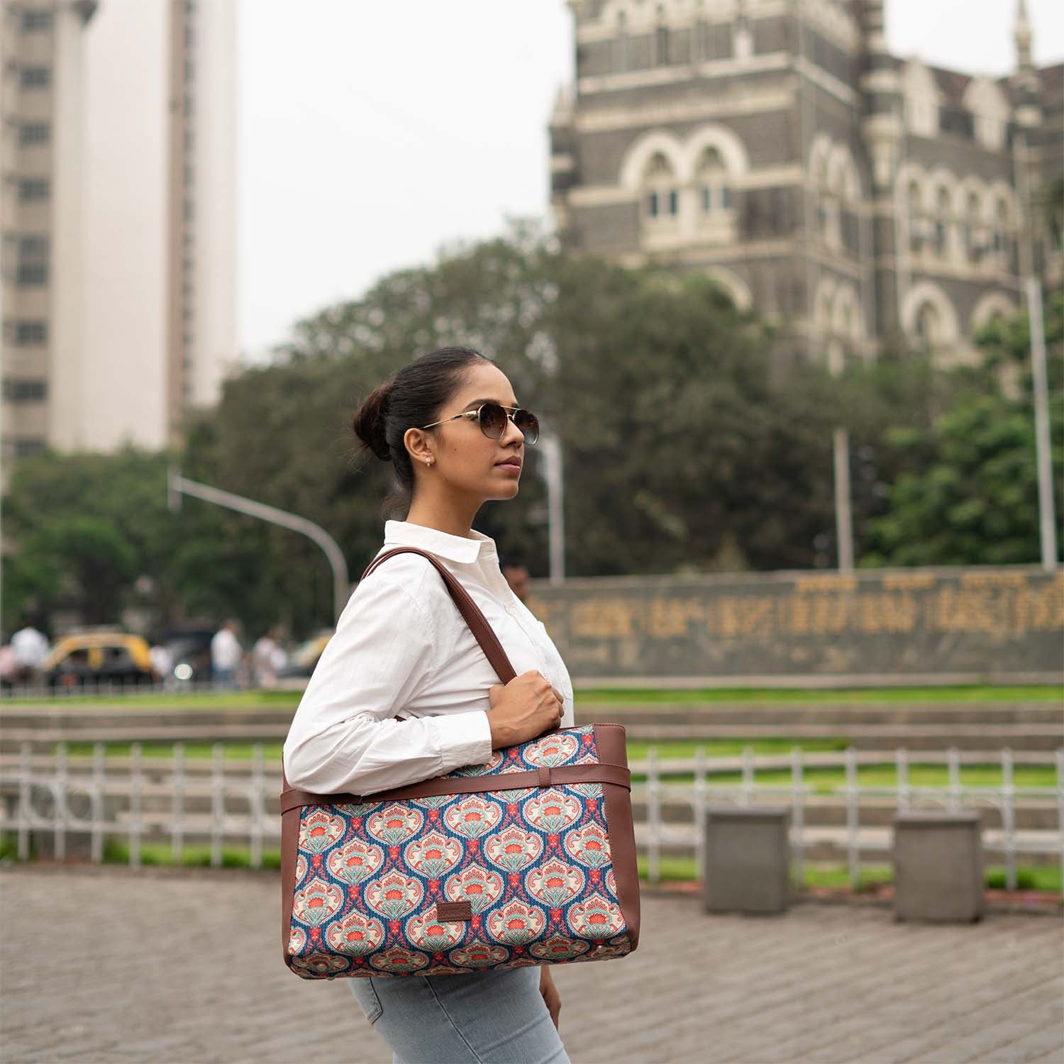 Kovil Blue Statement Office Bag