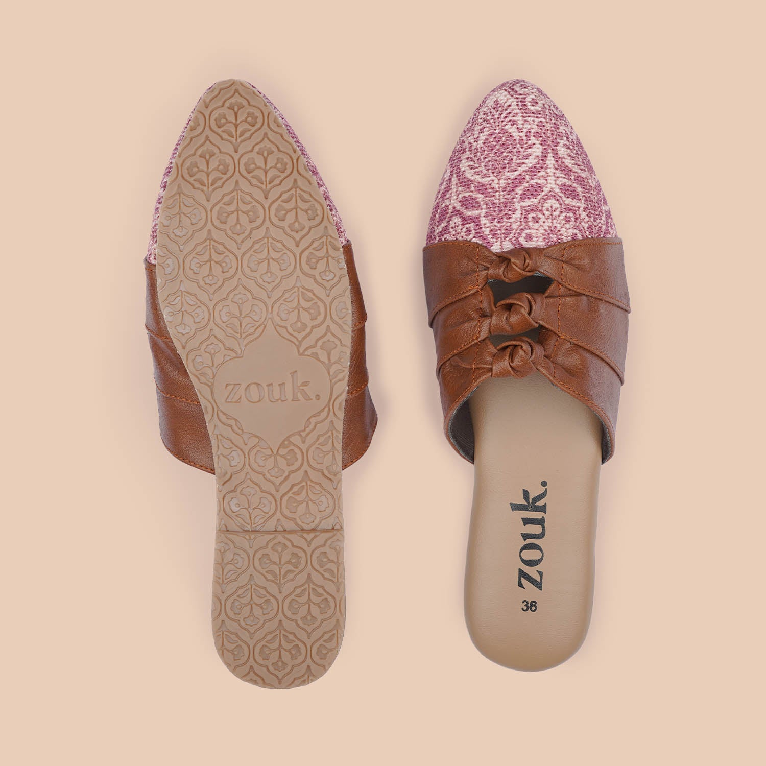 Madurai Blossom Knotted Mules