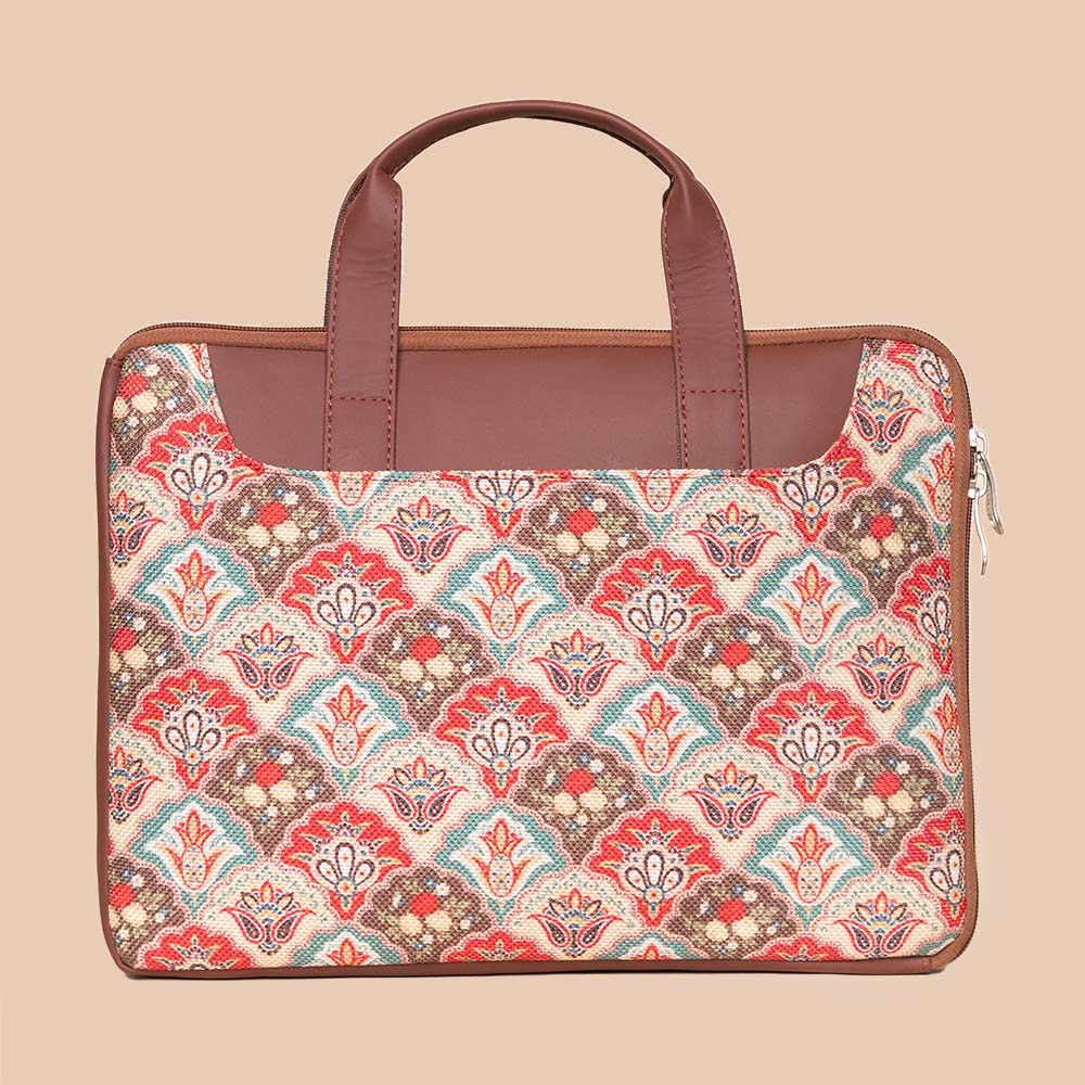 Mughal Art Multicolor L-Zippered Laptop Sleeve
