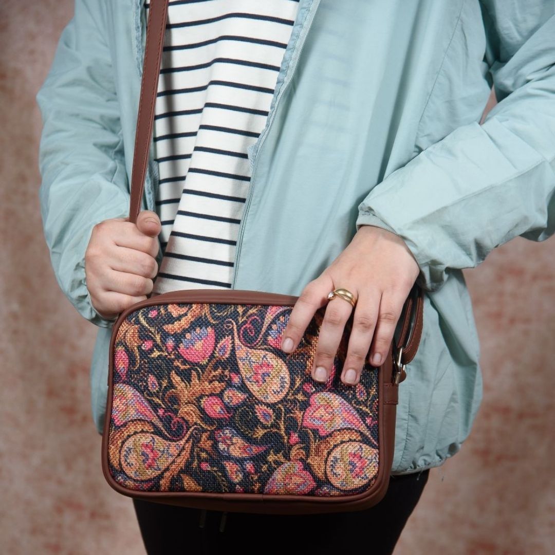 Paisley Print - Women's Office Bag & Sling Bag Combo