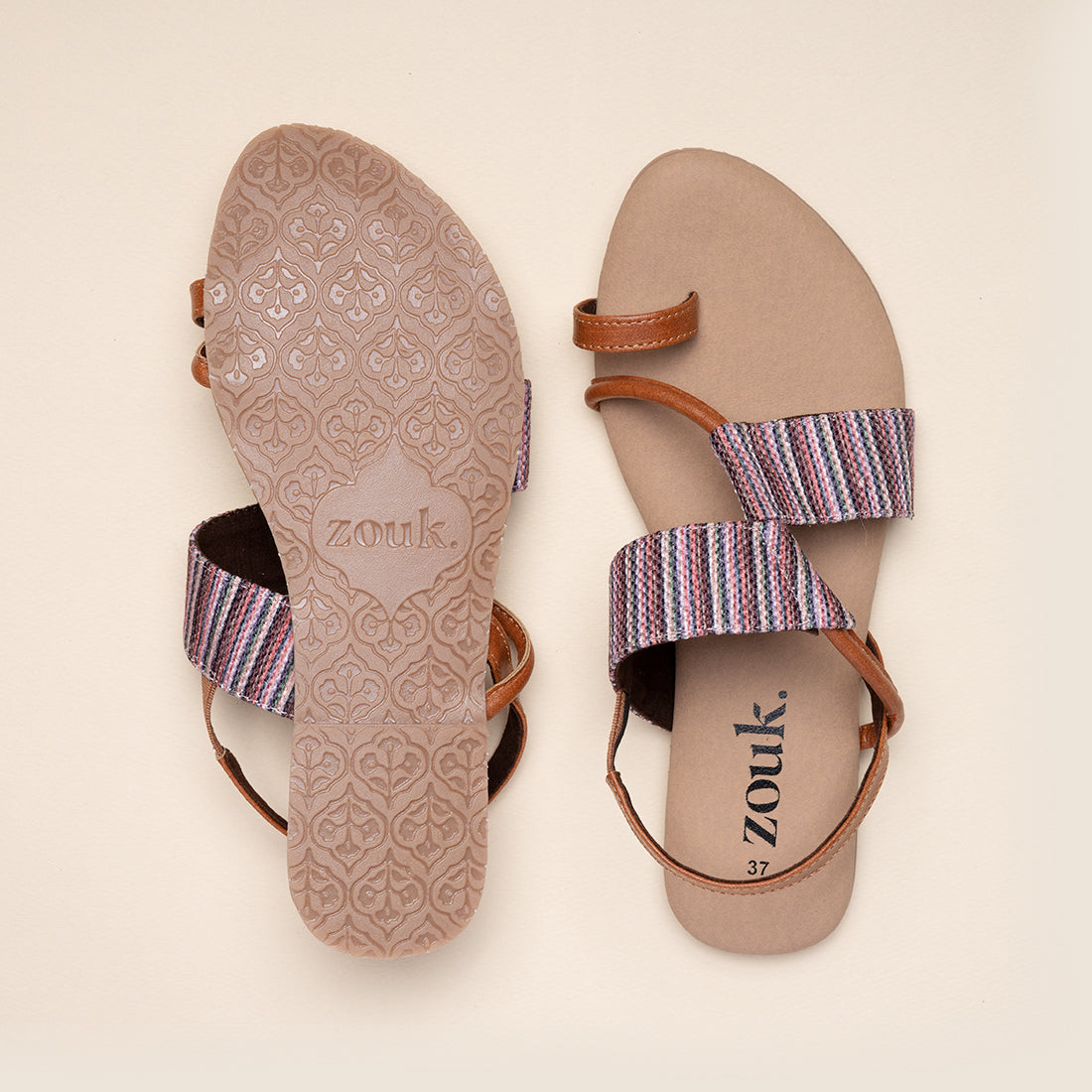 Rohtang Stripes Z Toe Chappals