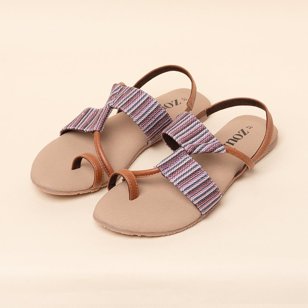 Rohtang Stripes Z Toe Chappals