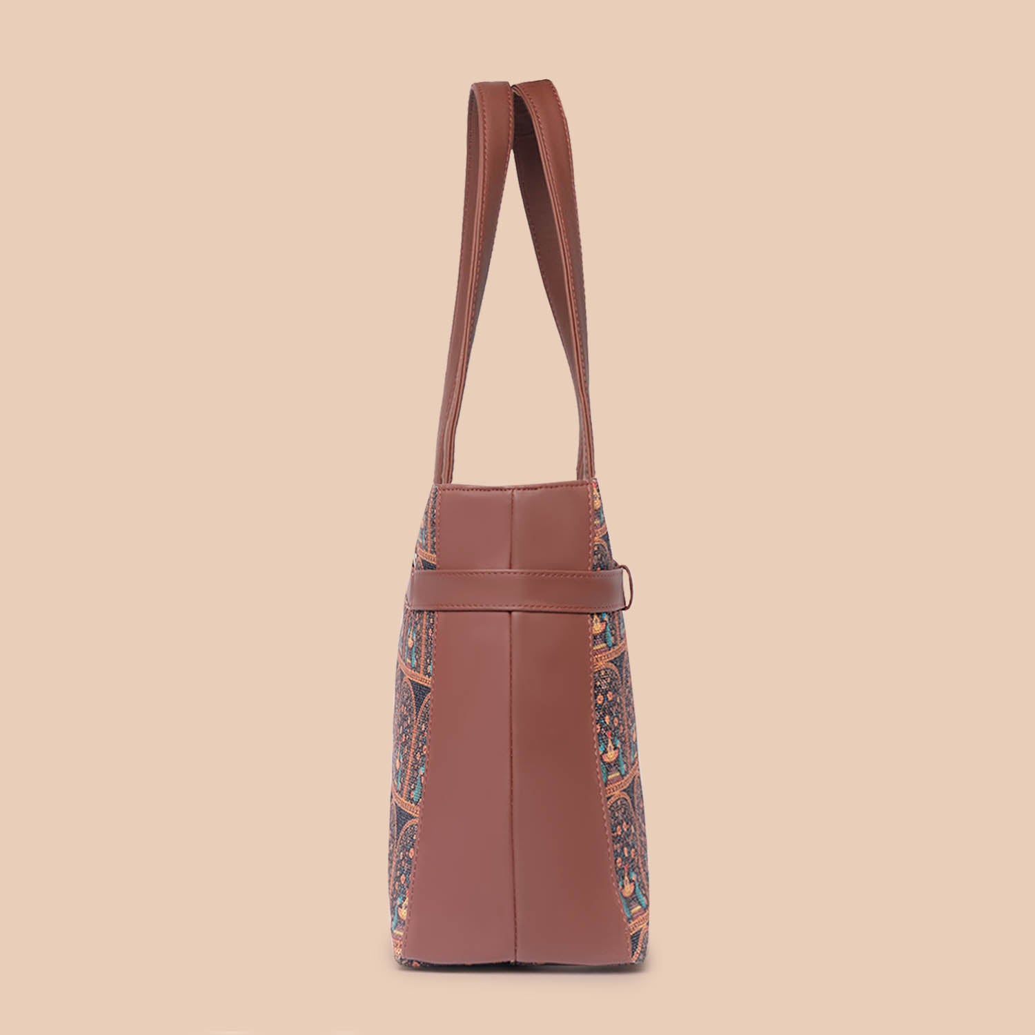 Royal Indian Peacock Motif Statement Office Bag