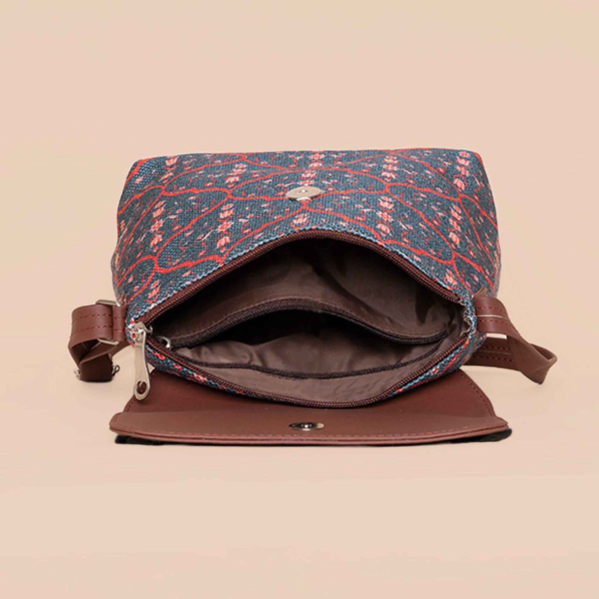 Sheesh Mahal Jaali Motif Flap Sling Bag