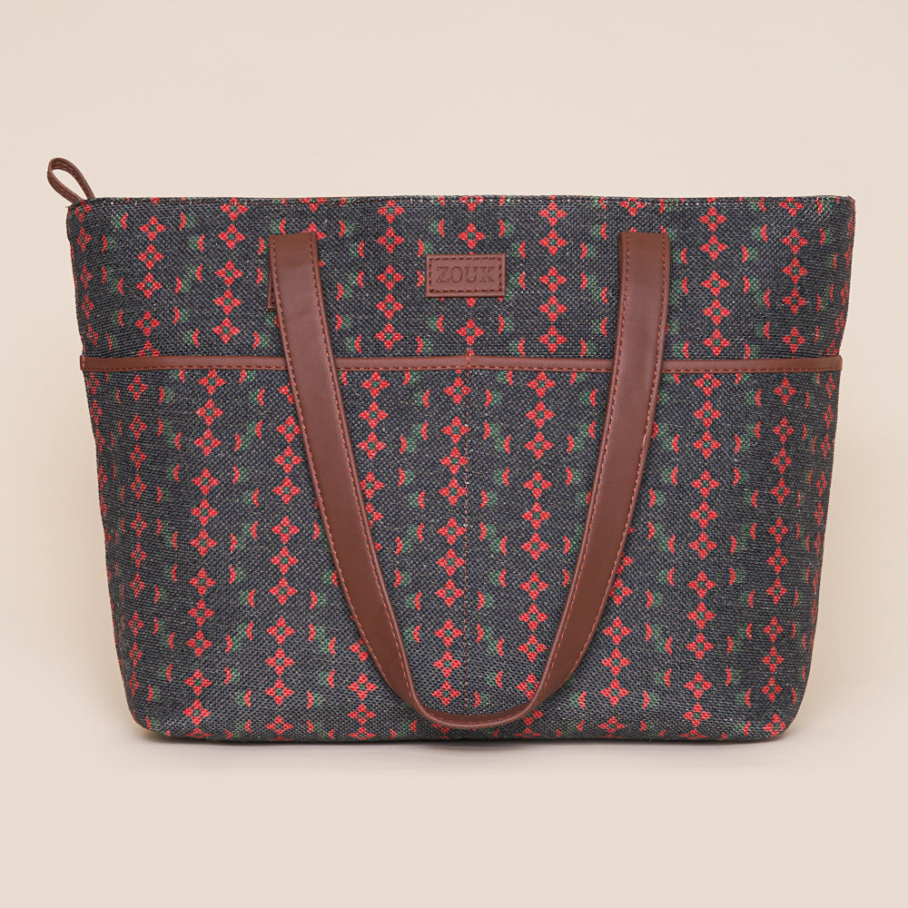 Shobha Niwas Lotus Motif Tote Bag