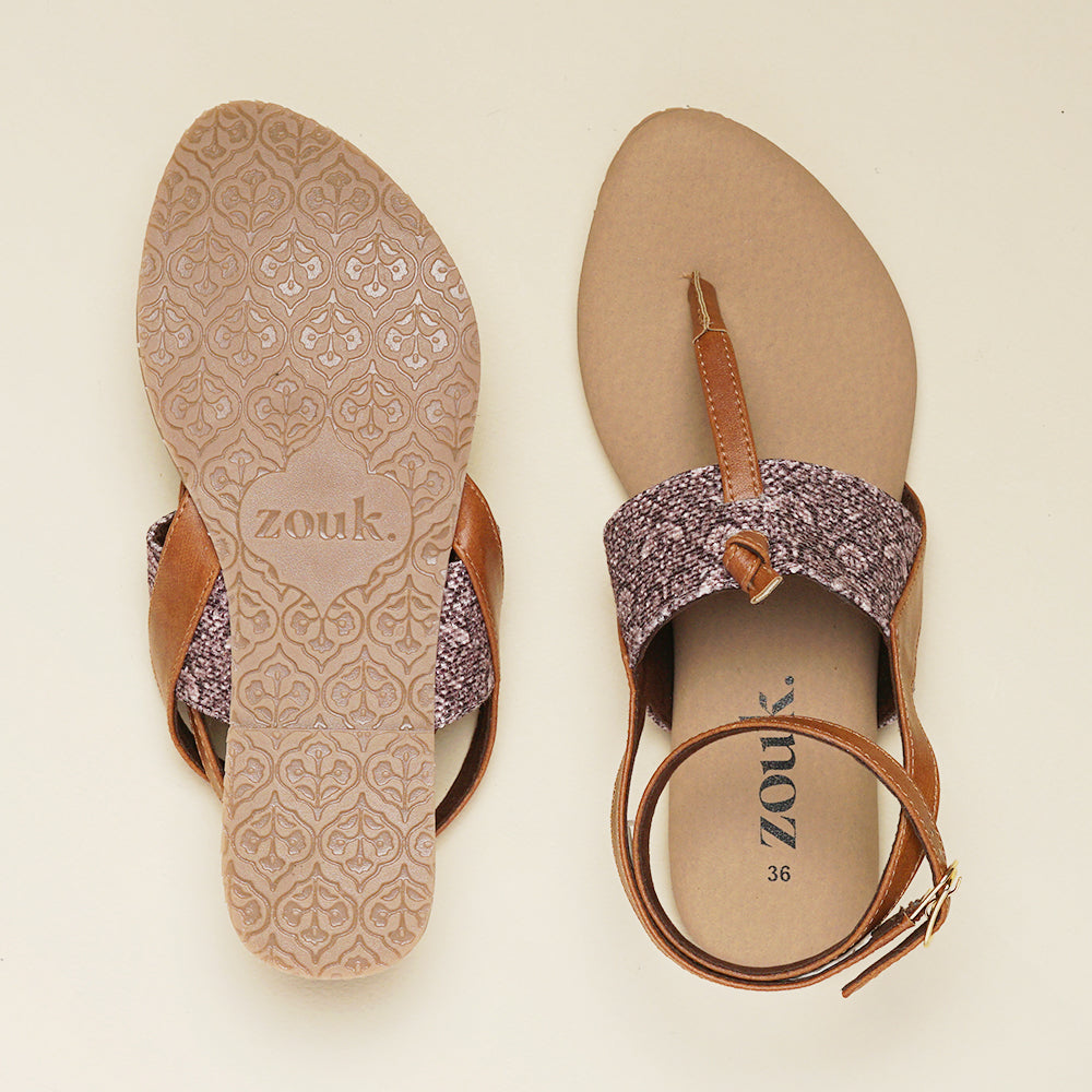 Kashmir Jhallar T Strap Sandal