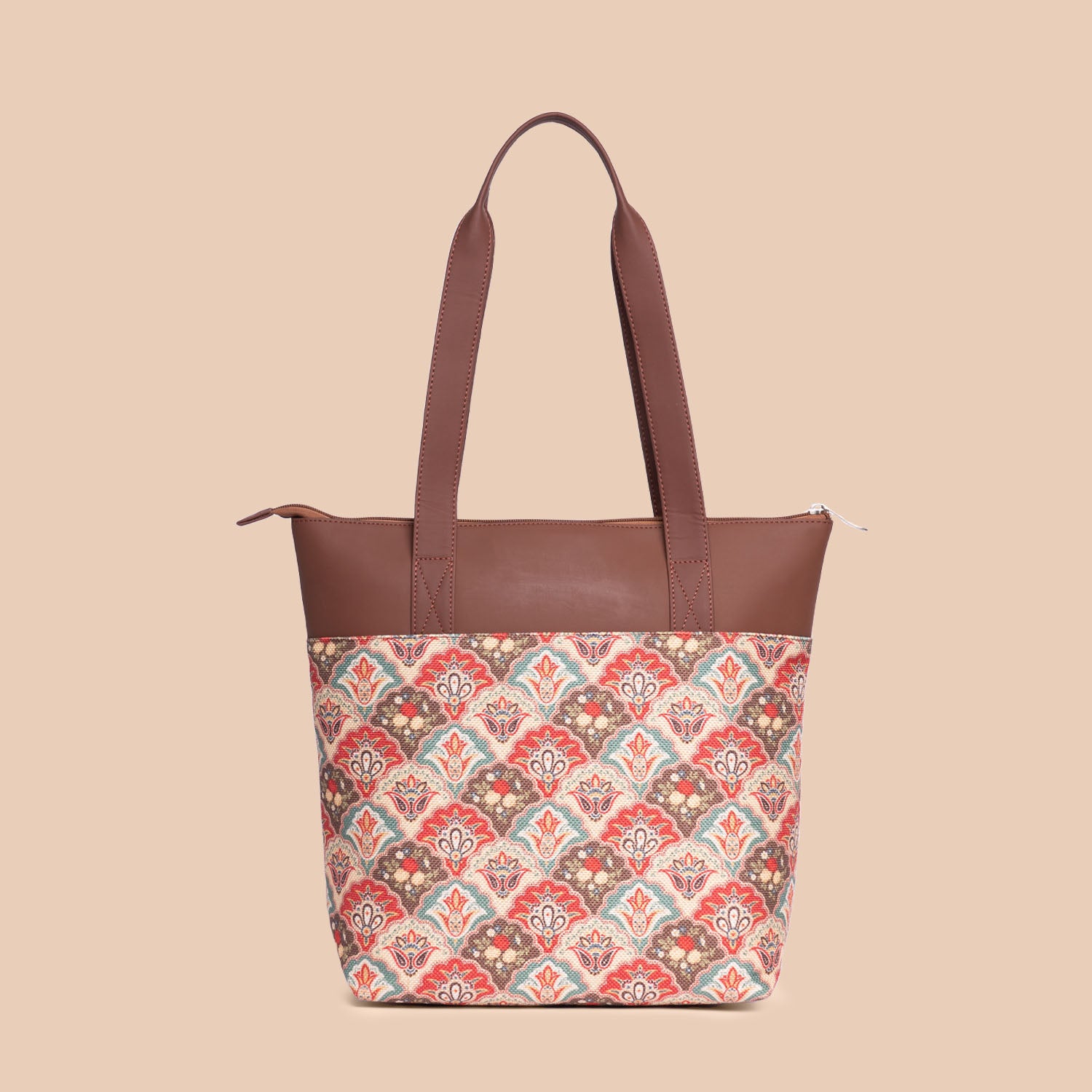 Mughal Garden Print & Mughal Art Multicolor - Women's Office Bag & Everyday Tote Bag Combo