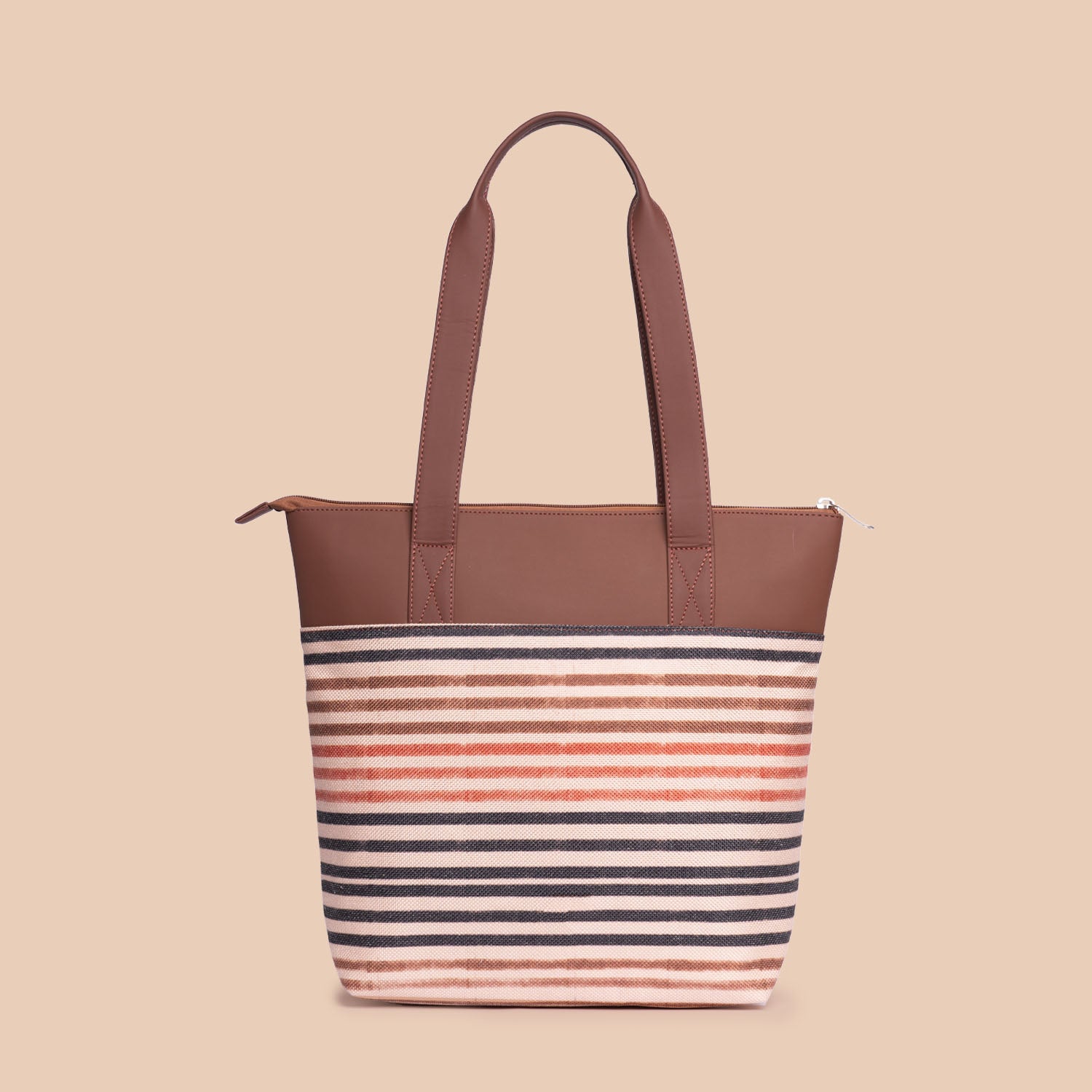 COLOR STRIPES, Jacquard 3 partition Tote for Women-SAHARA001B –  www.soosi.co.in