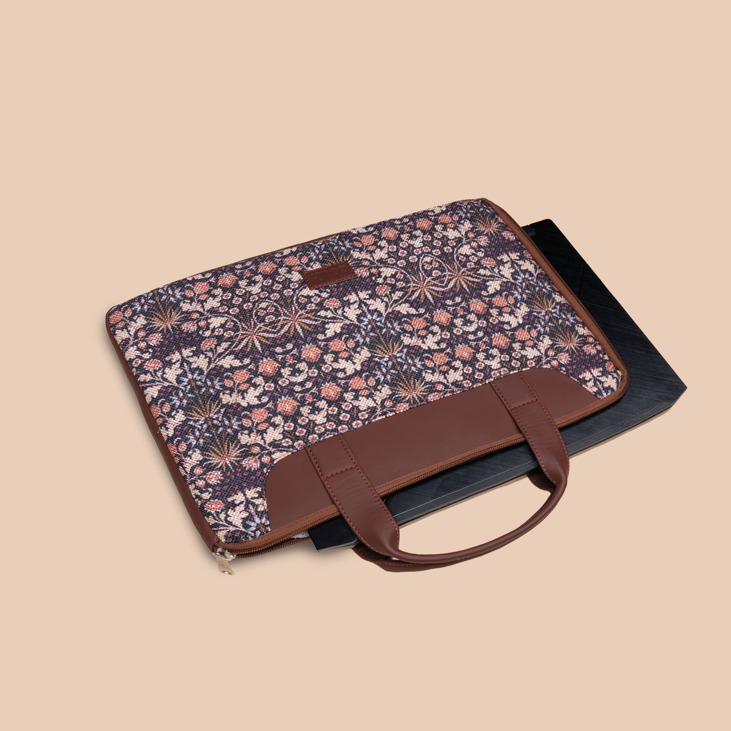 Kashmir Blooms L-Zippered Laptop Sleeve