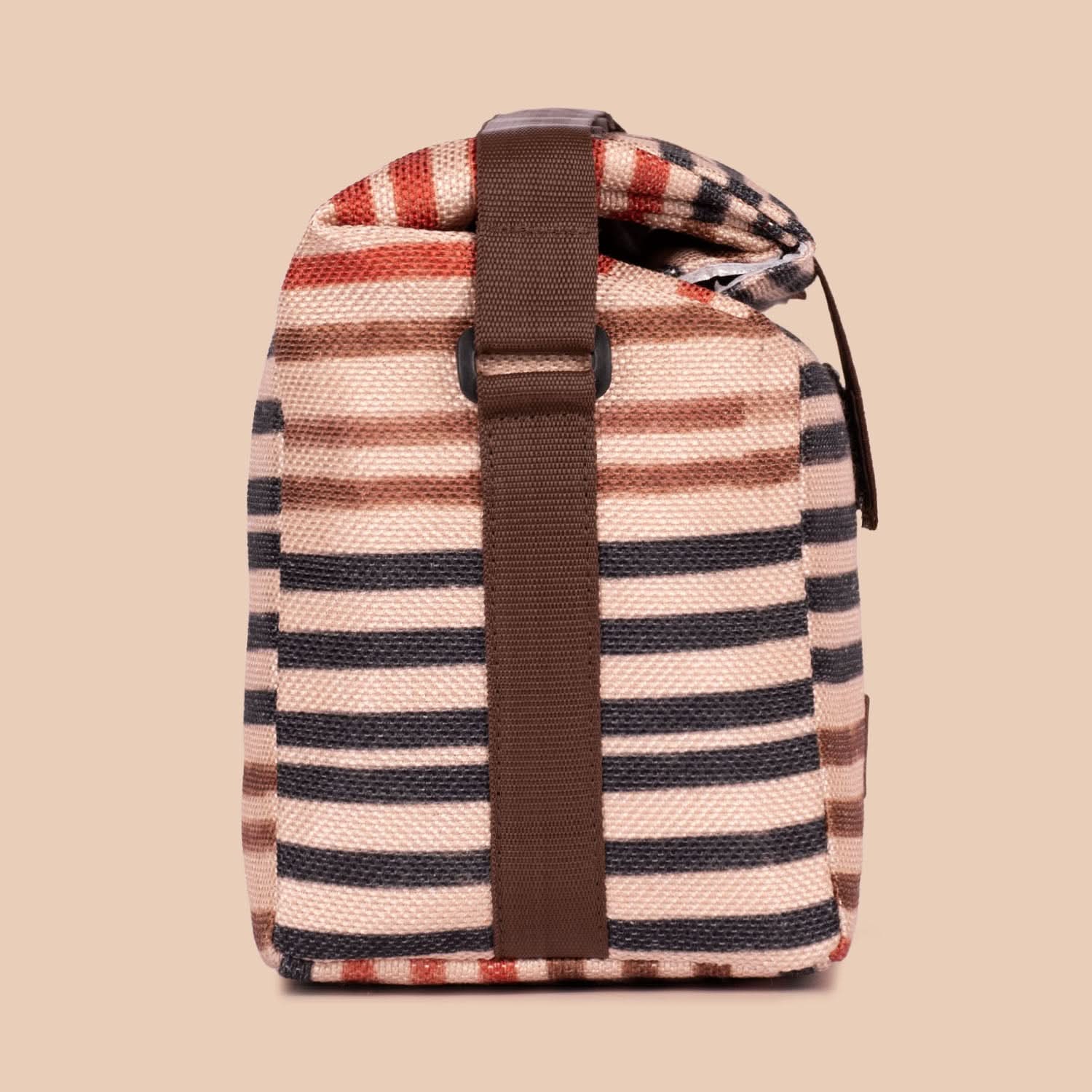 ZIP-Qutub Stripes Roll Up Lunch Bag