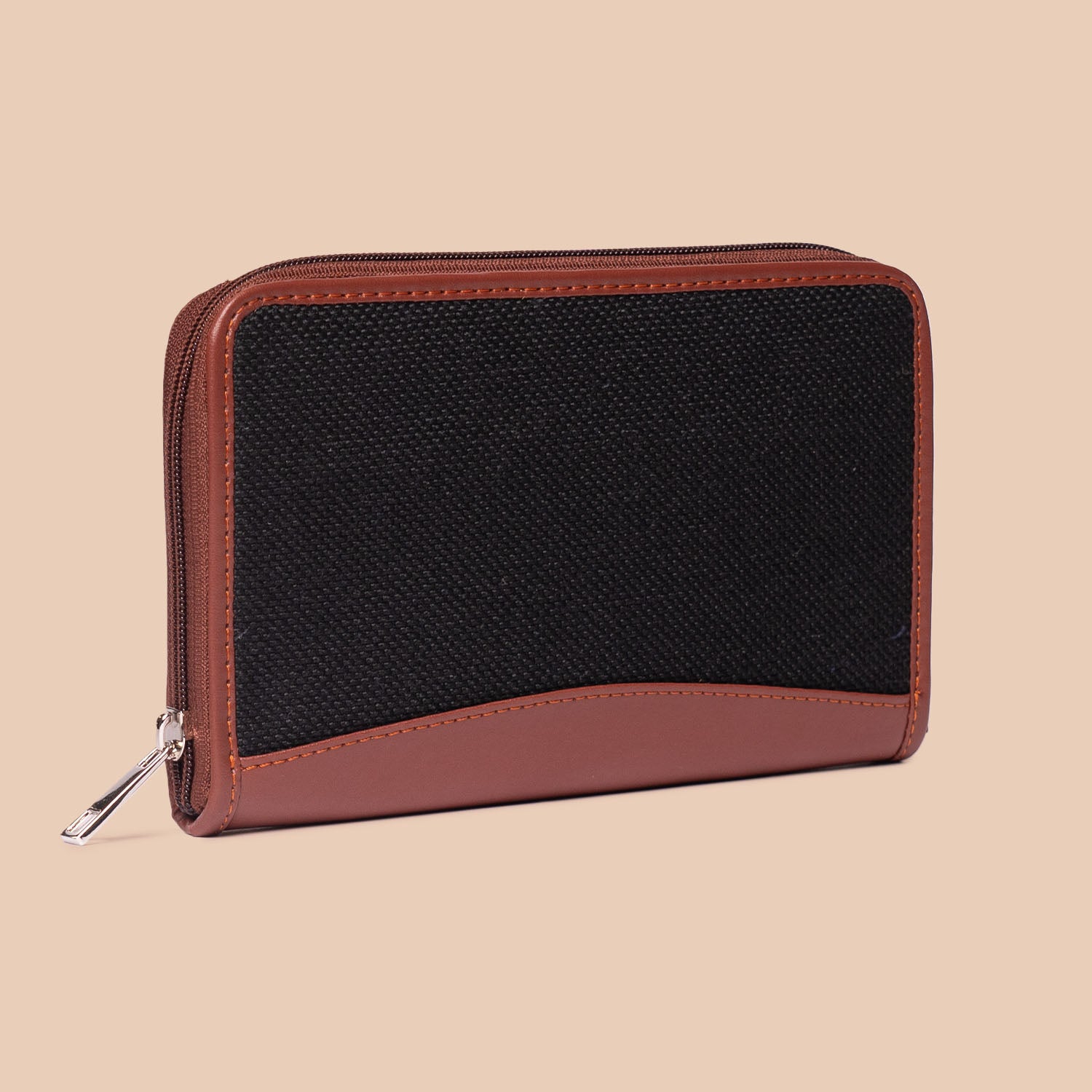 Jet Black Everyday Tote Bag & Chain Wallet Combo
