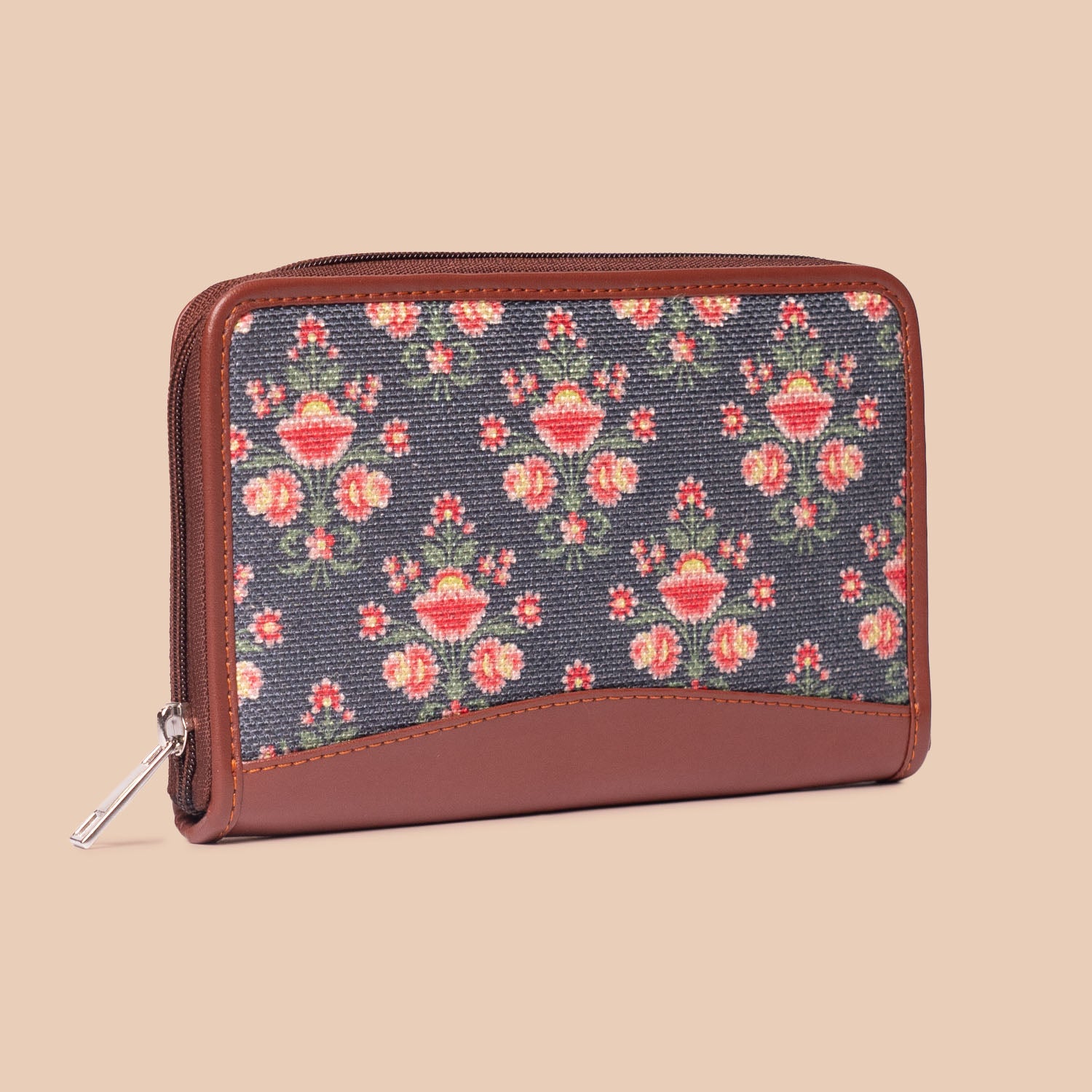 Mughal Garden Print- Handbag & Chain Wallet Combo