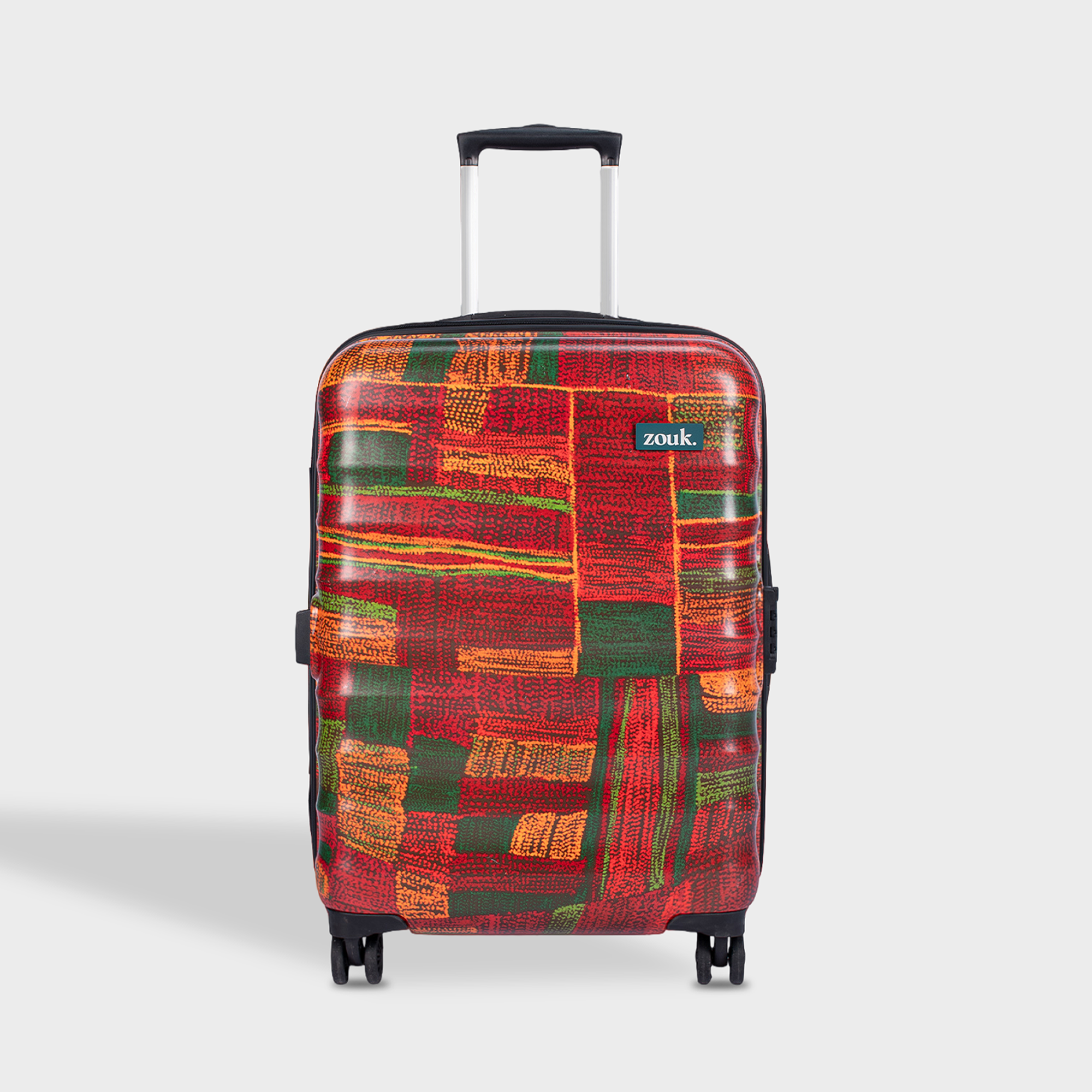 ZIP-Indus Lattice Red Amorah Trolley Bag