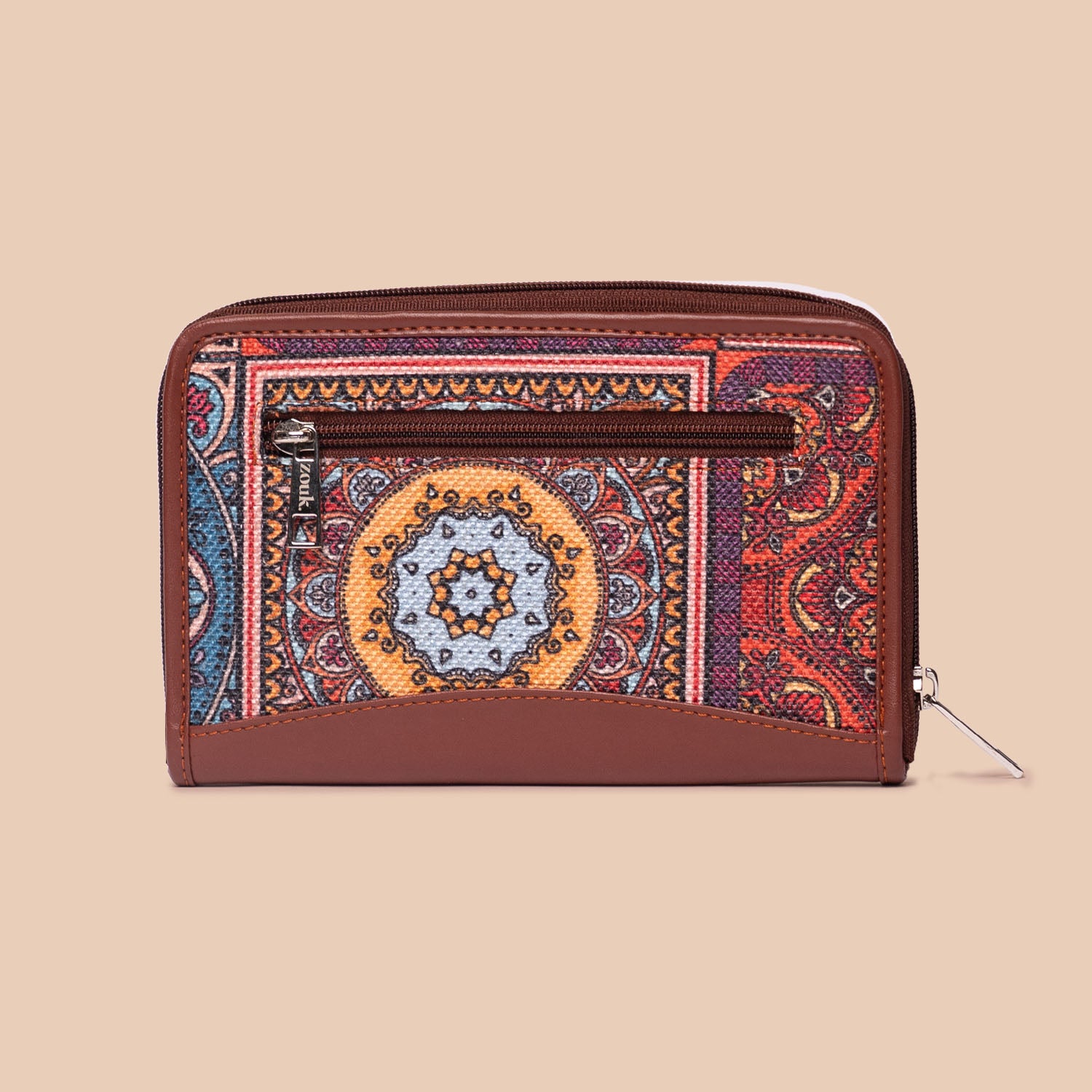 Multicolor Mandala Print- Office Bag & Chain Wallet Combo