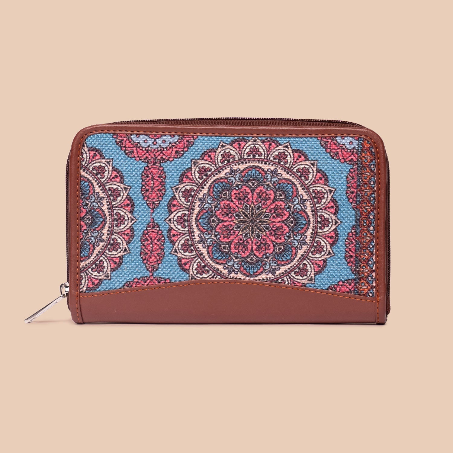 Multicolor Mandala Print Chain Wallet