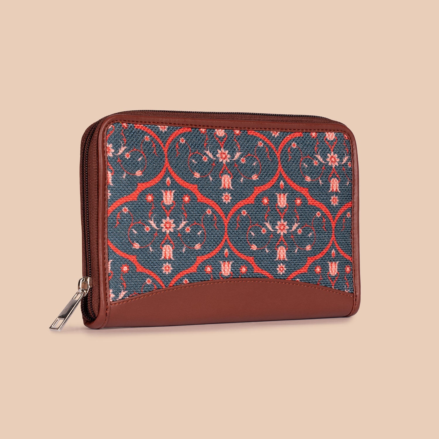 Sheesh Mahal Jaali Motif- Office Bag & Chain Wallet Combo