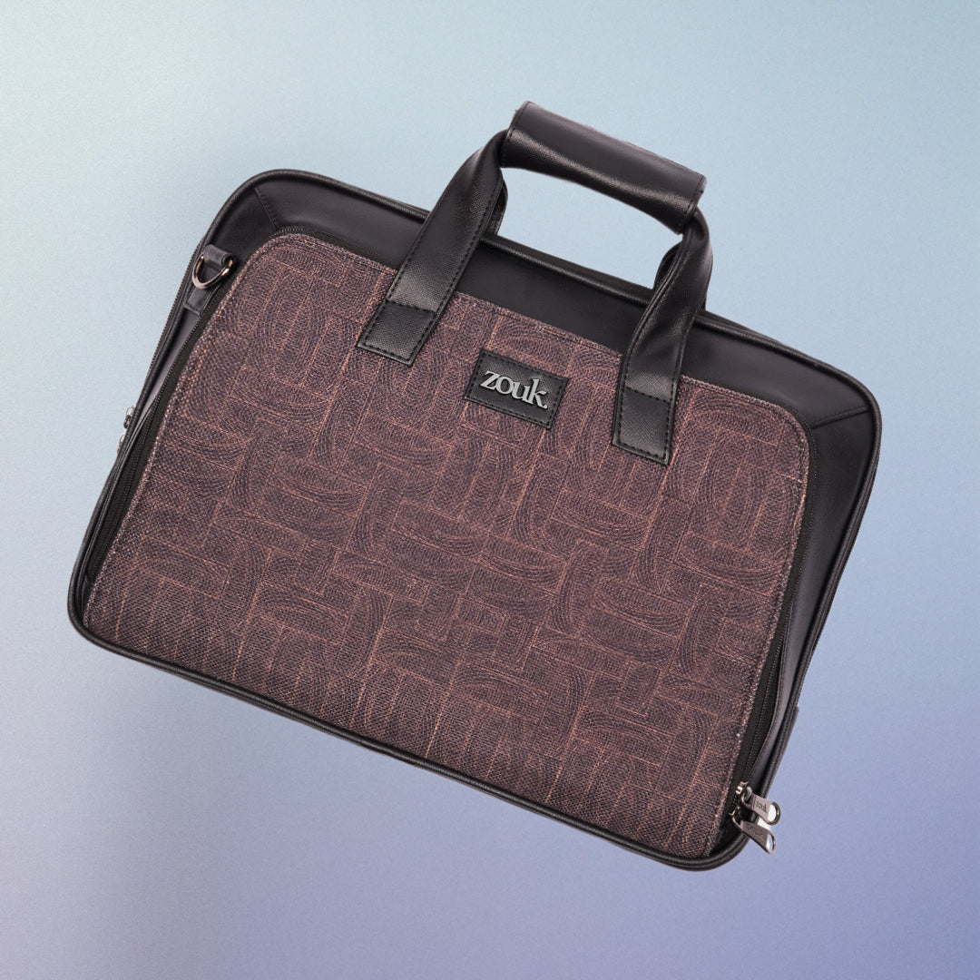 Golkonda Brass Executive Laptop Bag (Black)