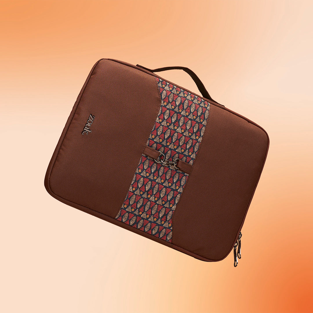 Indore Mosaic Signature Laptop Sleeve - 16inch (Brown)