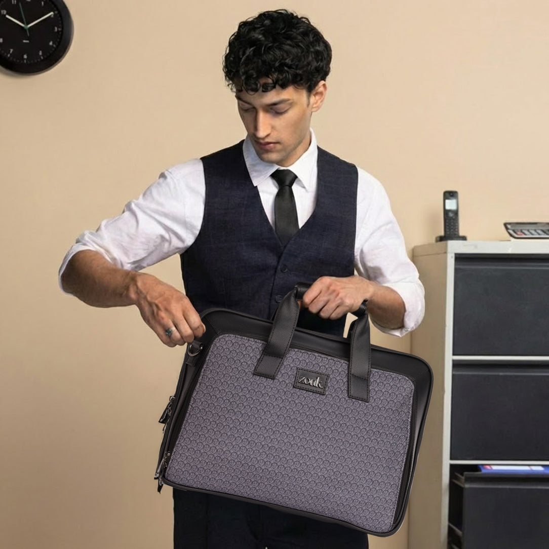 Zanskar Zenith Executive Laptop Bag (Black)