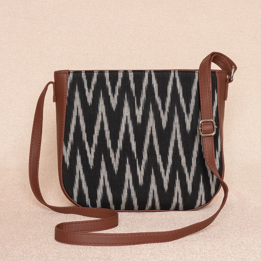 Ikat Wave & WavBeach - U-Shaped Sling Bag & Chain Wallet Combo