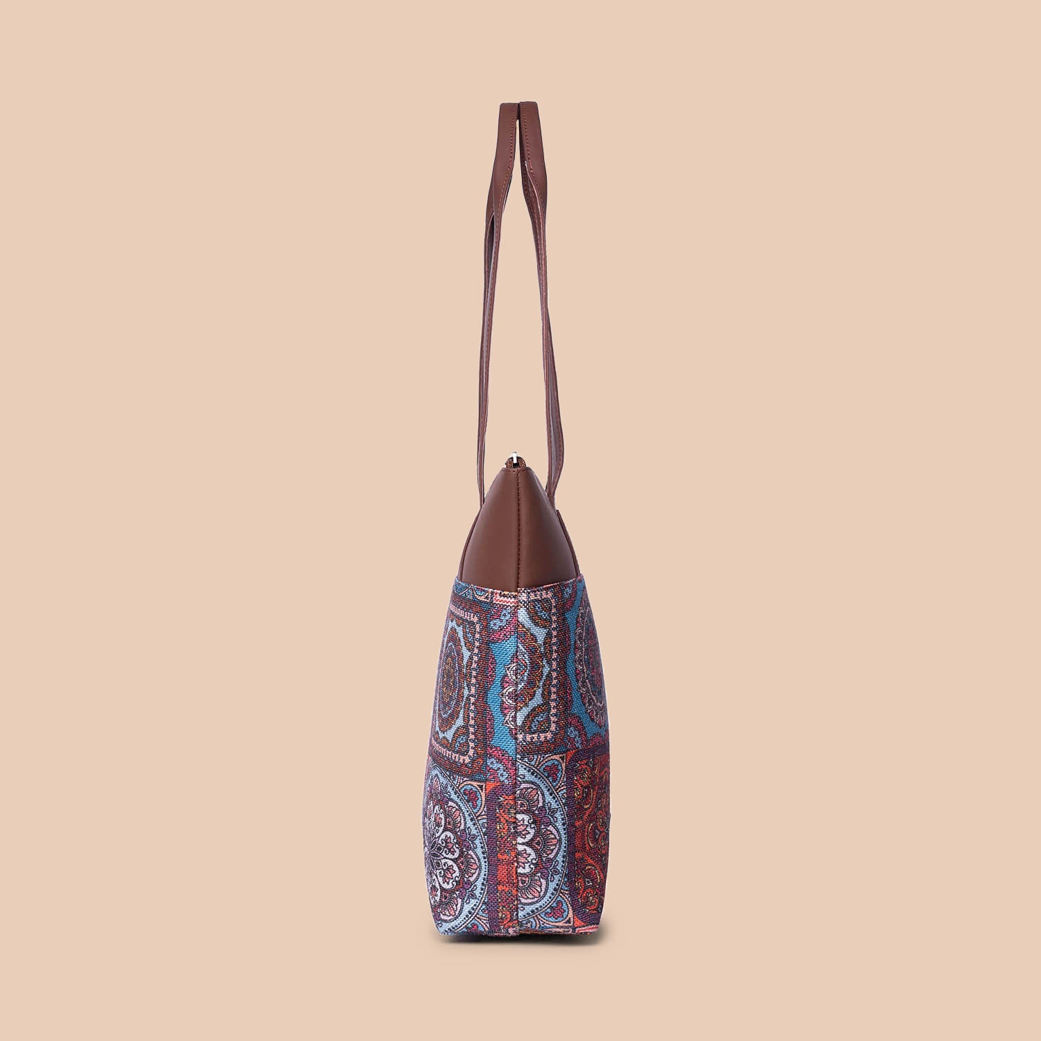 Multicolor Mandala Print & WavBeach - Everyday Tote Bag & Classic Zipper Wallet Combo