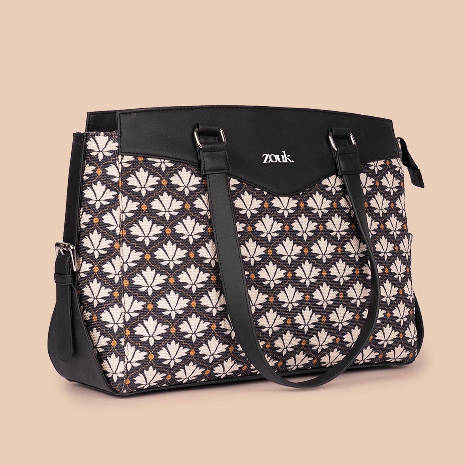 Bidri Kaiser & Paisley Print - Women's Work Bag & Classic Zipper Wallet Combo