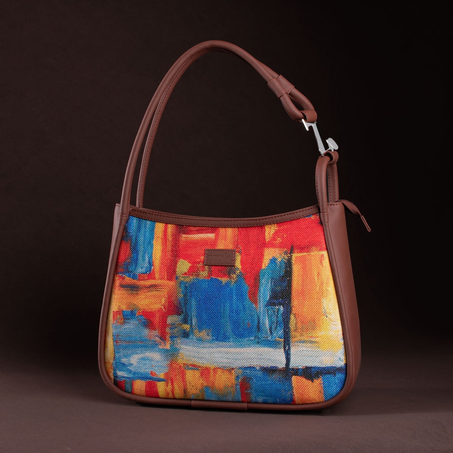 ZIP-Abstract Amaze Sleek Shoulder Bag