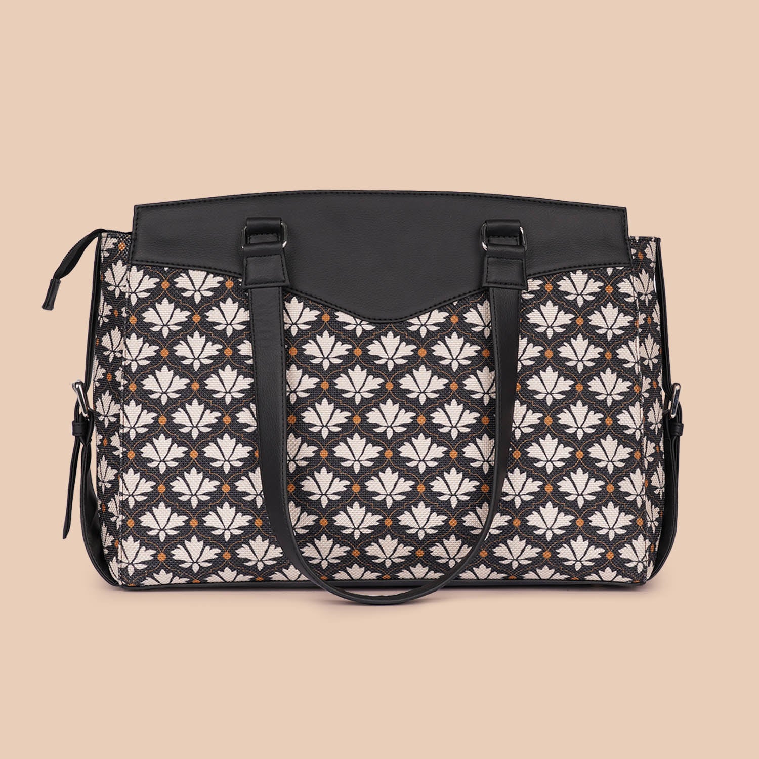 Bidri Kaiser & Paisley Print - Women's Work Bag & Classic Zipper Wallet Combo