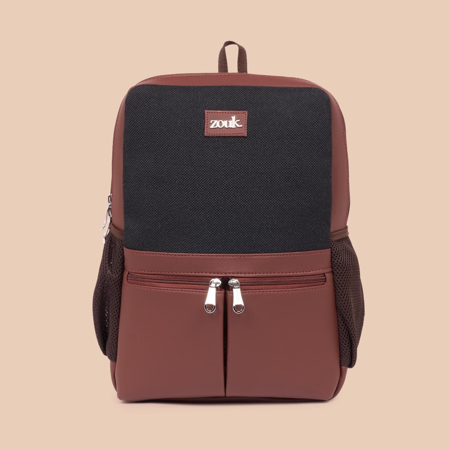 Jet Black Office Backpack (Brown)