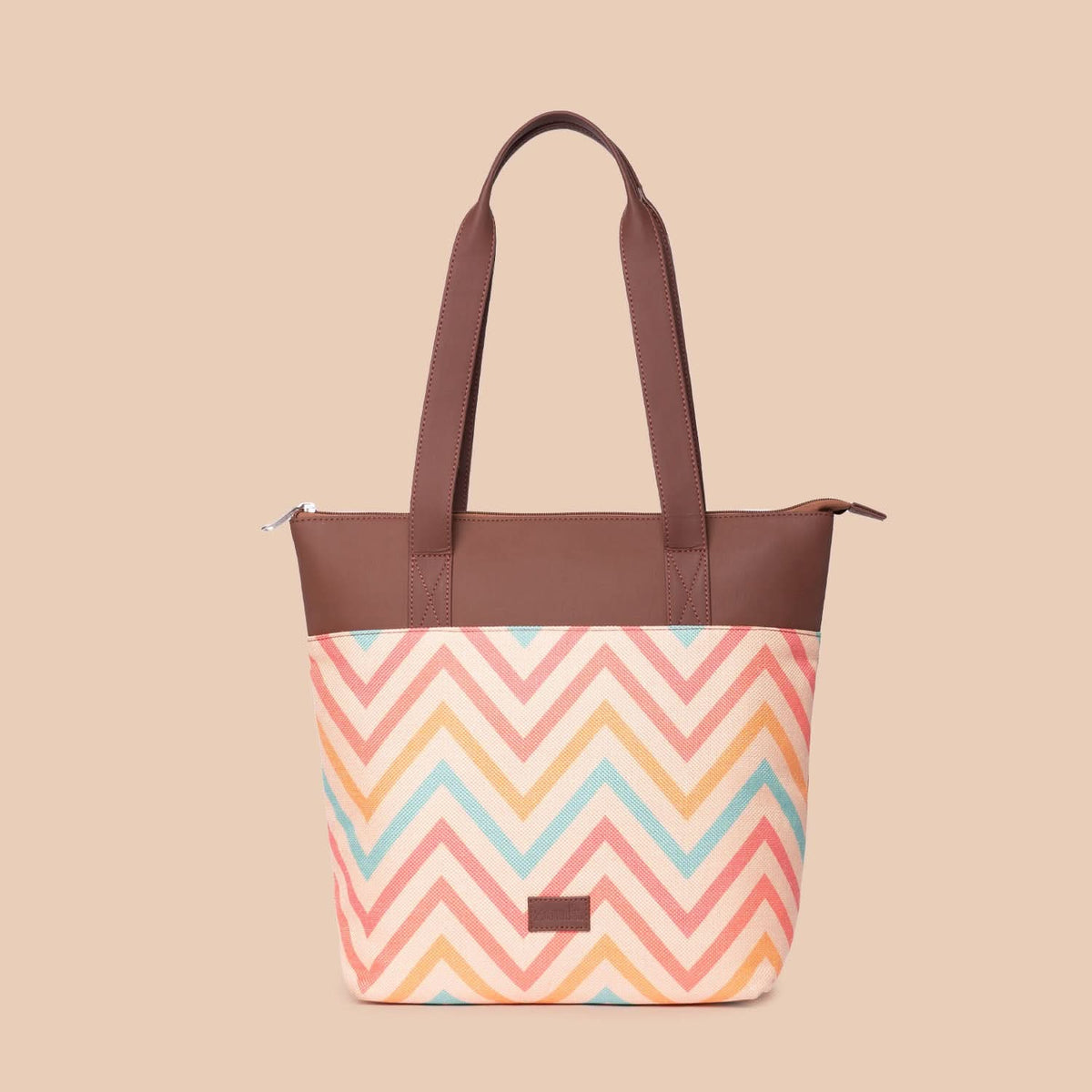 WavBeach & Chittoor Red Kalamkari - Everyday Tote Bag & Classic Zipper Wallet Combo