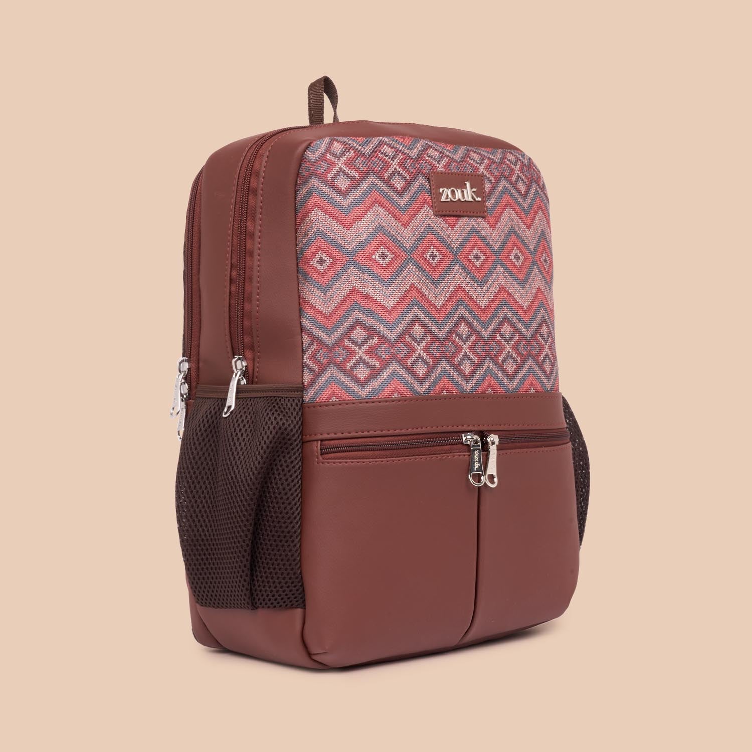 Gwalior Weaves Office Backpack (Brown) - Men's Collection