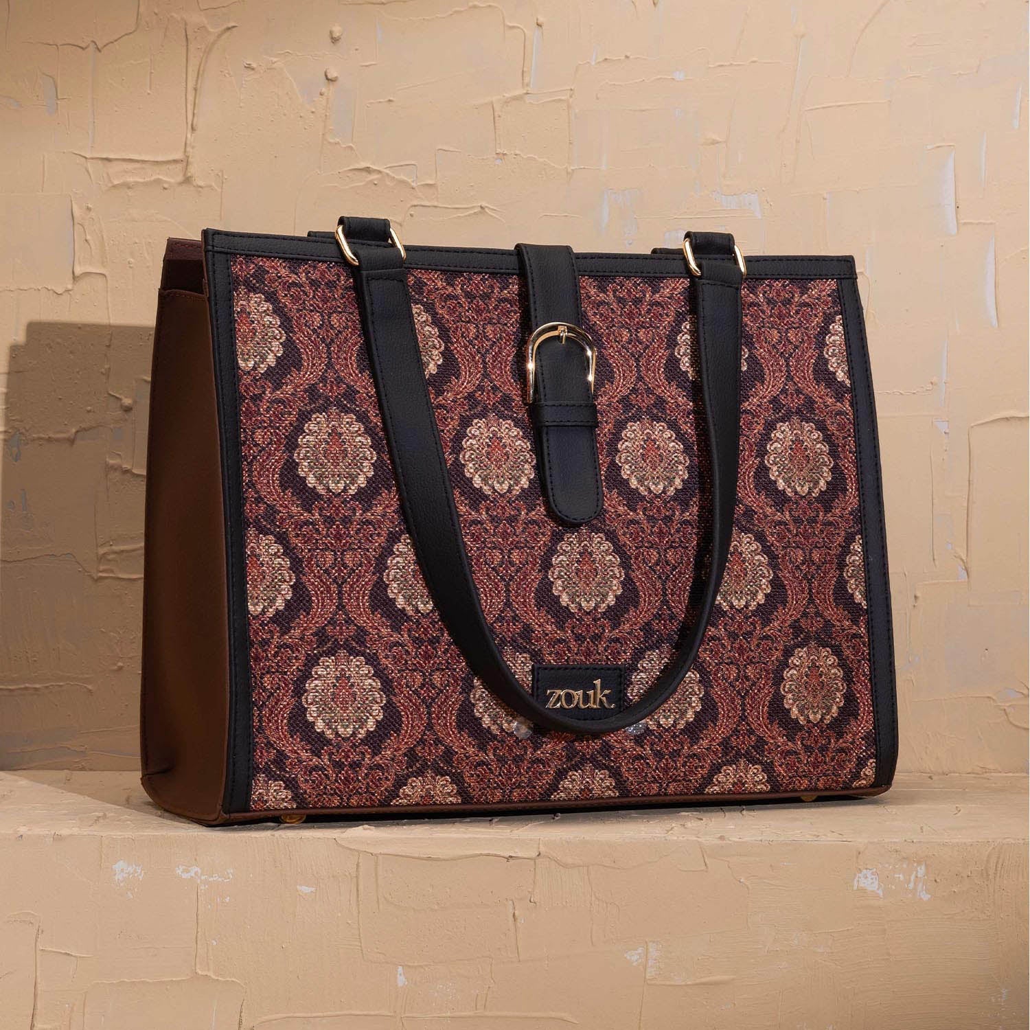 ZIP-Rhea Kapoor Office Bag - Jodhpur Damask
