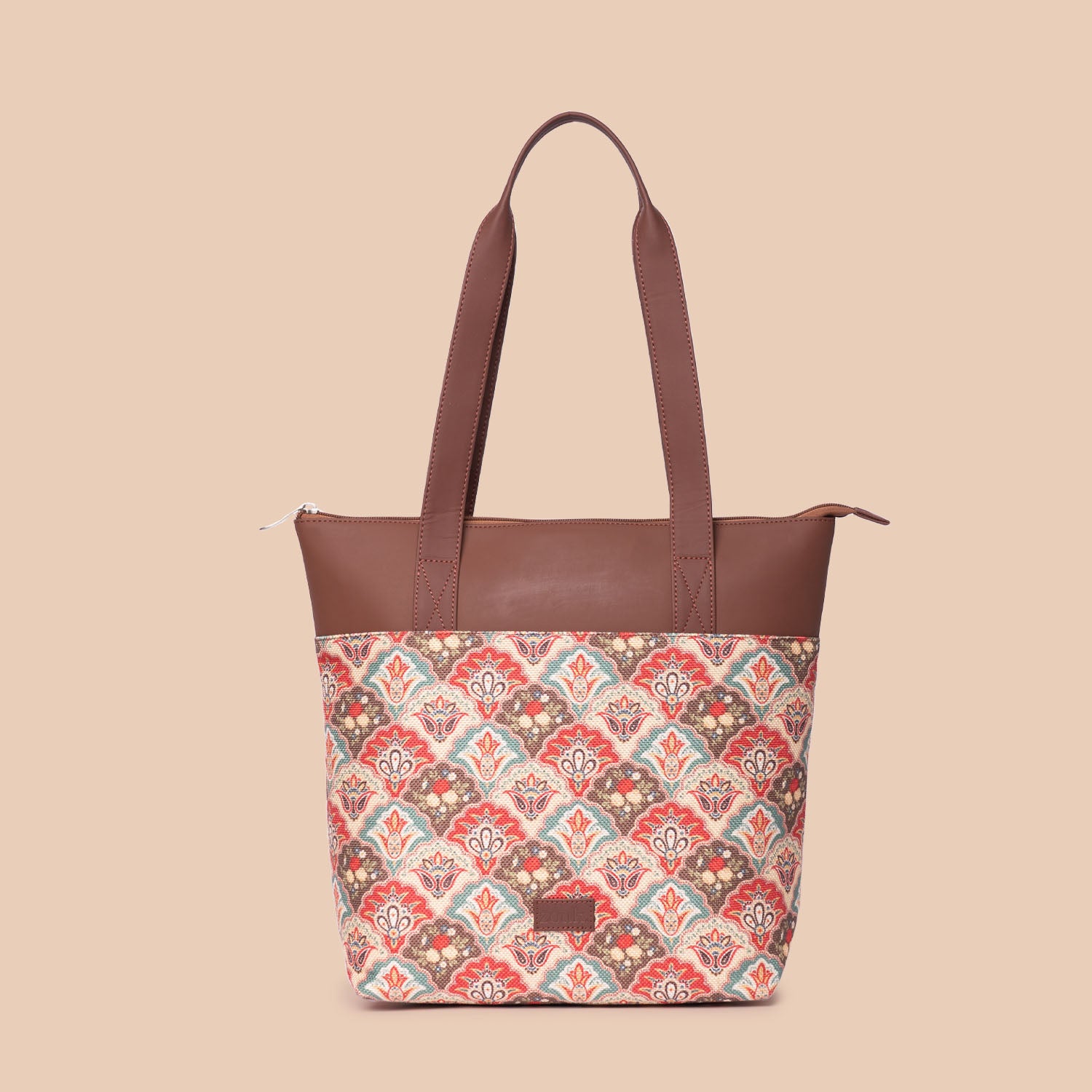 Mughal Garden Print & Mughal Art Multicolor - Women's Office Bag & Everyday Tote Bag Combo