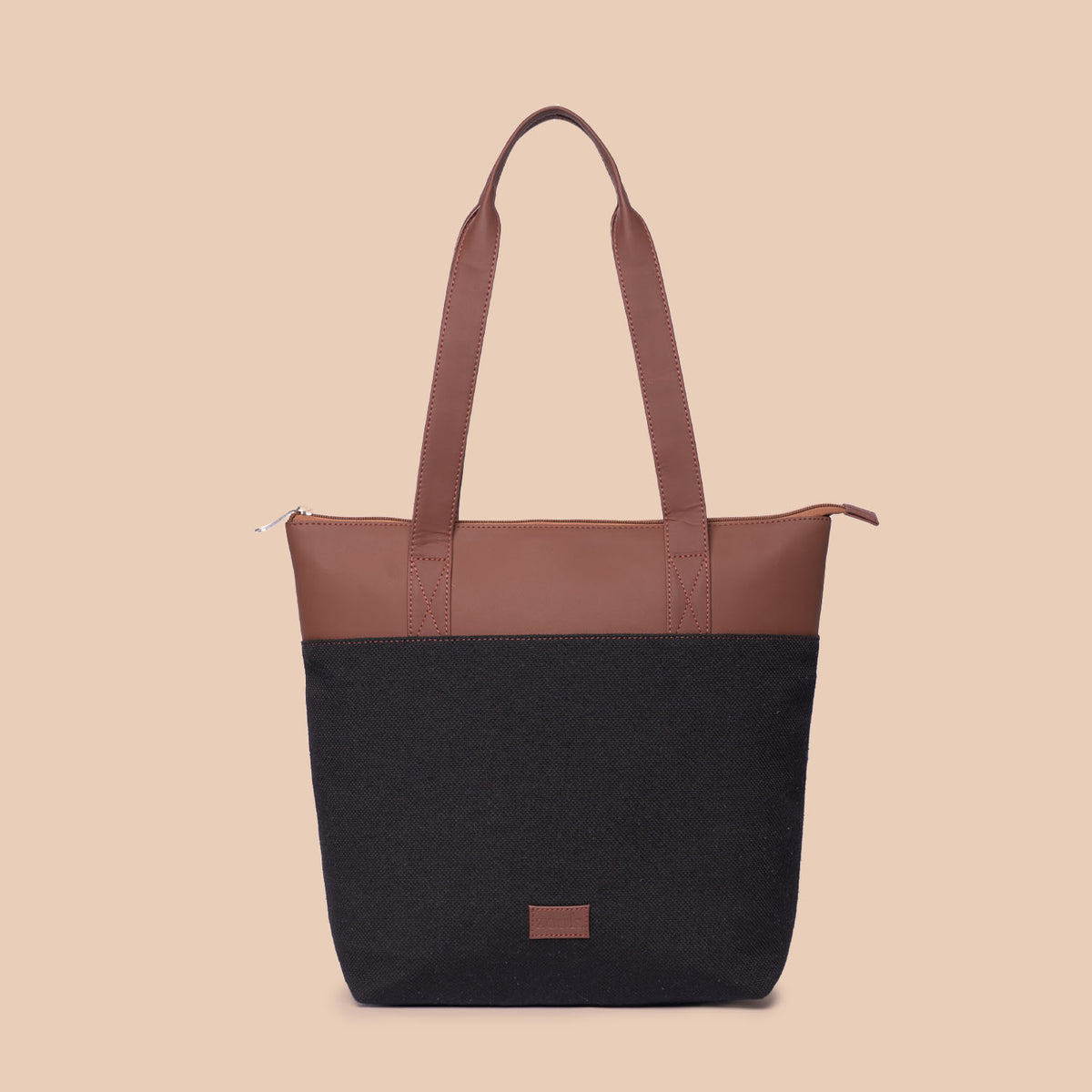 Jet Black Everyday Tote Bag & Chain Wallet Combo