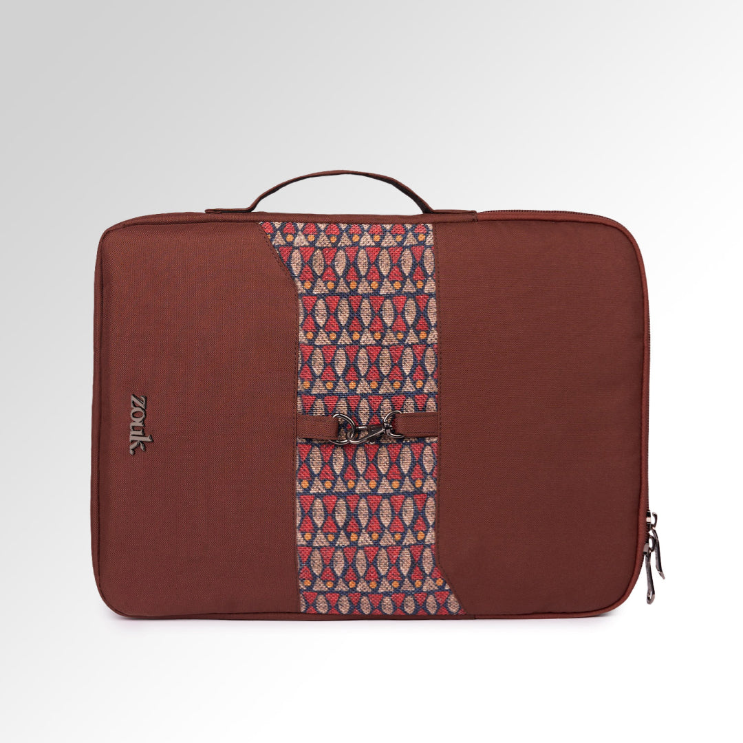 Indore Mosaic Signature Laptop Sleeve - 14inch (Brown)