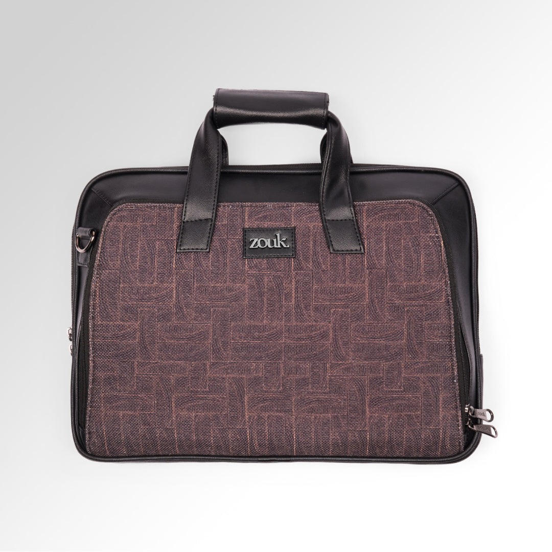 Golkonda Brass Executive Laptop Bag (Black)