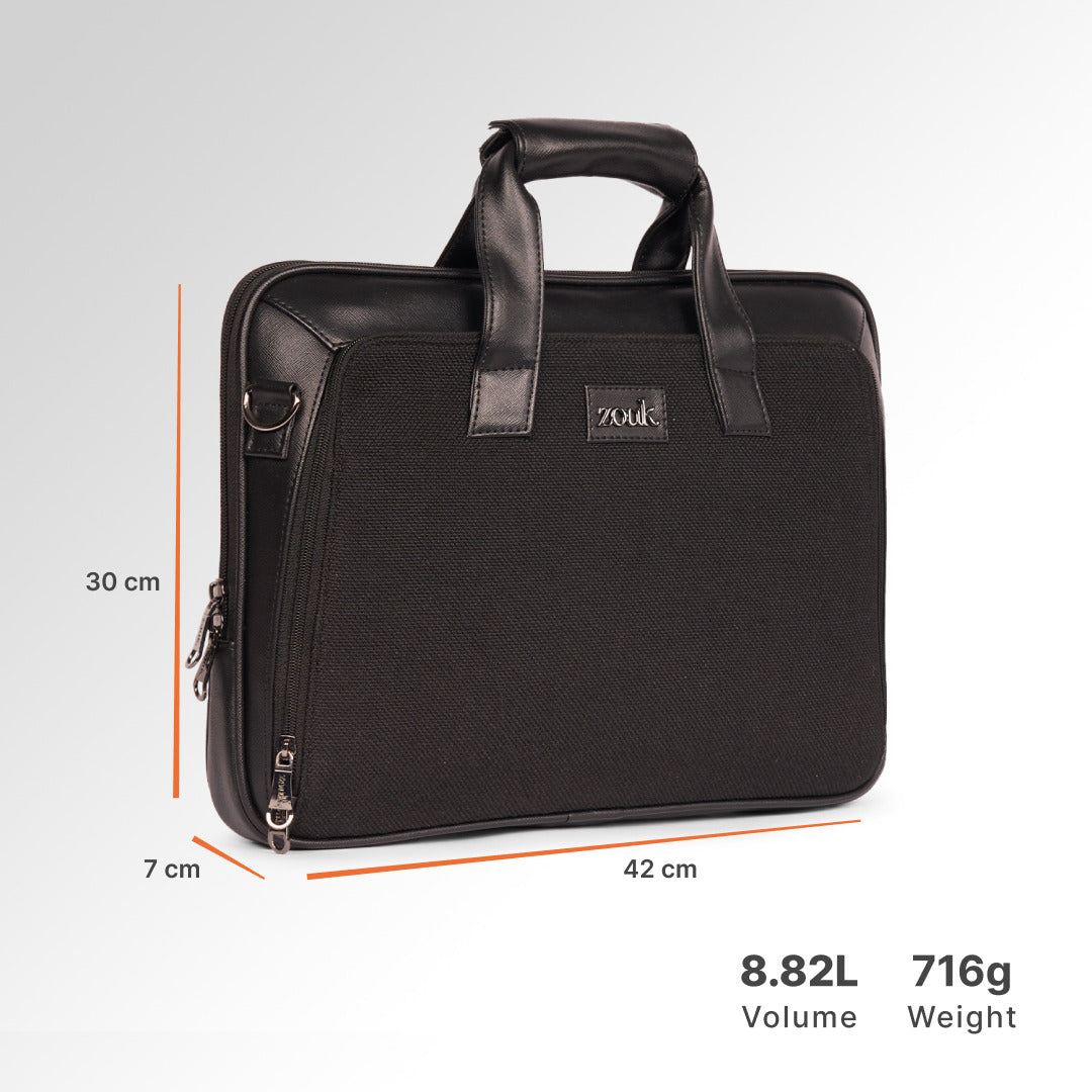 Jet Black Executive Laptop Bag (Black)