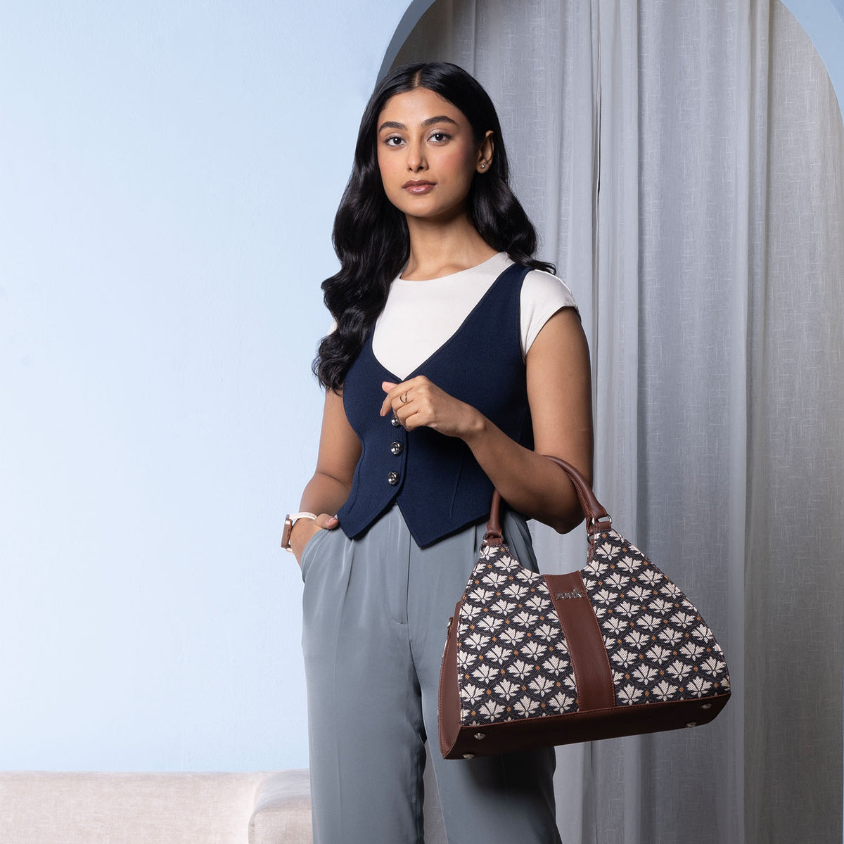 Statement Satchel Bag - Bidri Kaiser