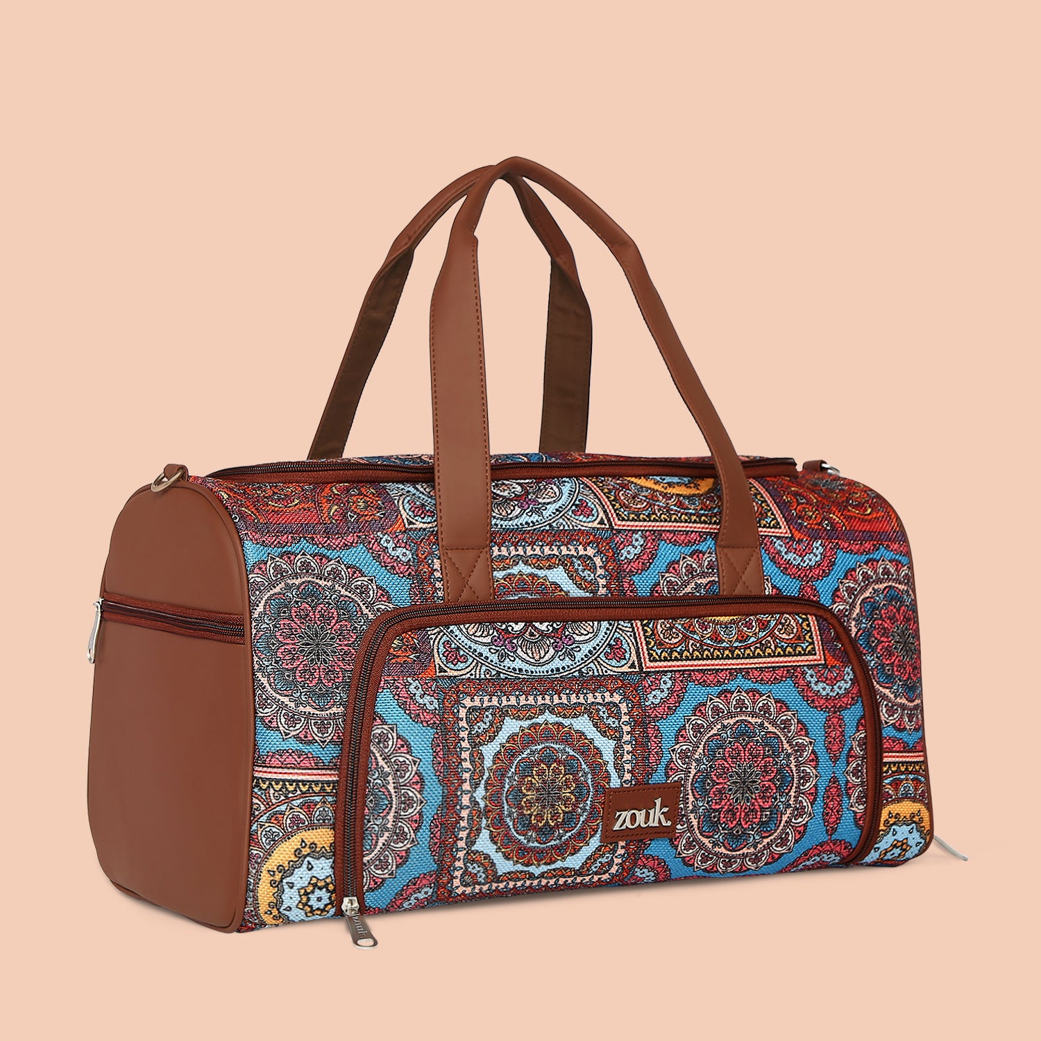Multicolor Mandala Print Weekender Duffel Bag