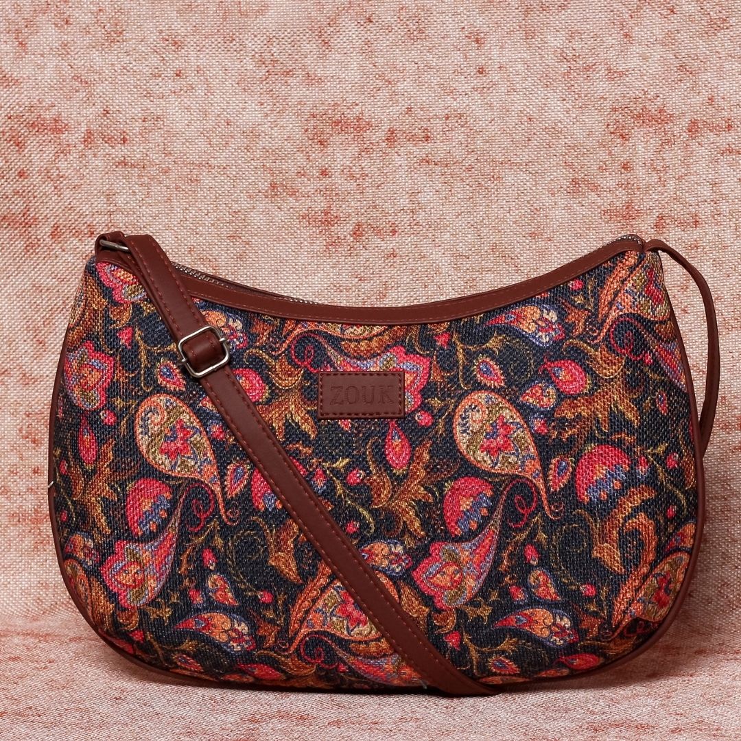 Hooghly Nouveau & Paisley Print - Classic Business Bag & Structured Shoulder Bag Combo