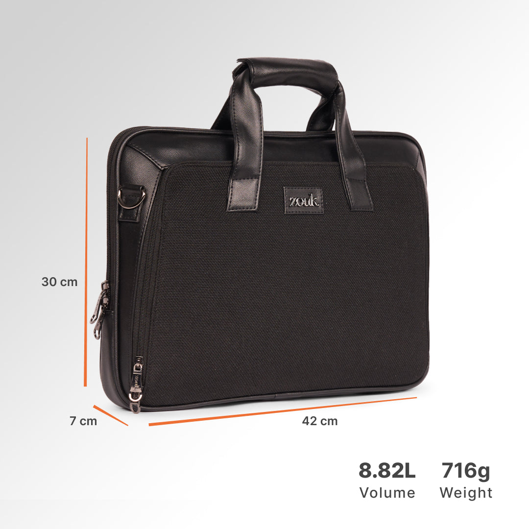 Jet Black Executive Laptop Bag (Black)