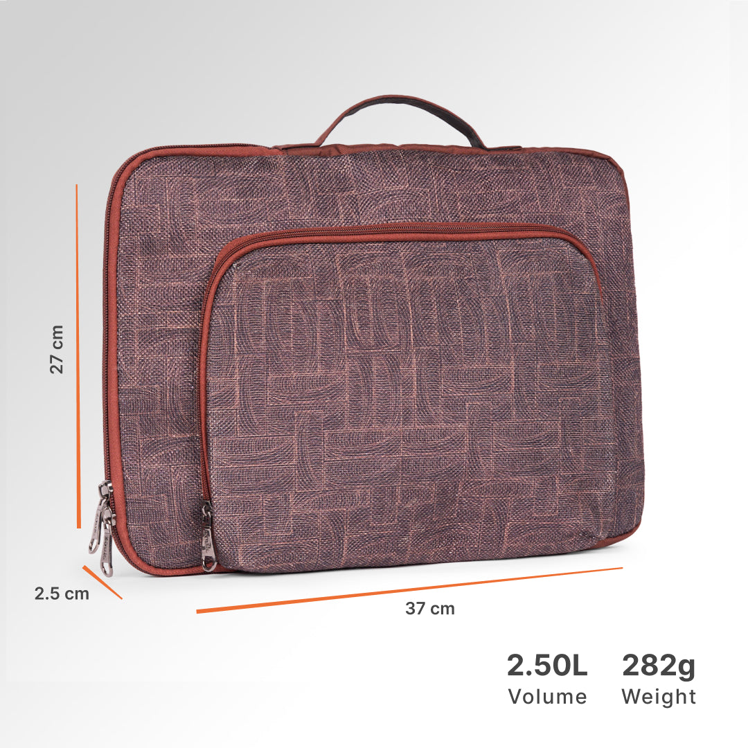 Golkonda Brass Signature Laptop Sleeve - 15.6inch (Brown)