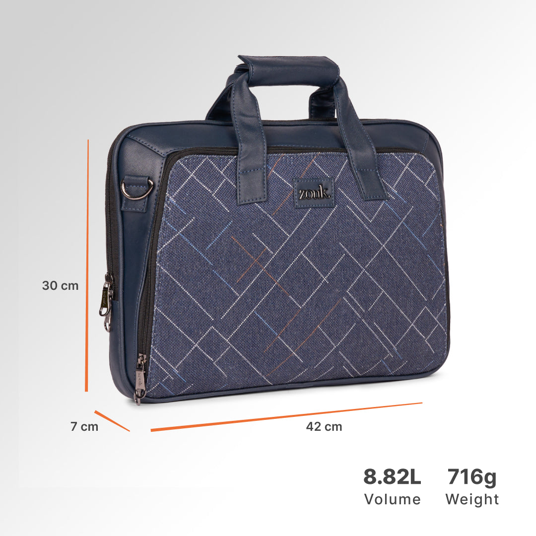 Bombay Tartan Executive Laptop Bag (Blue)