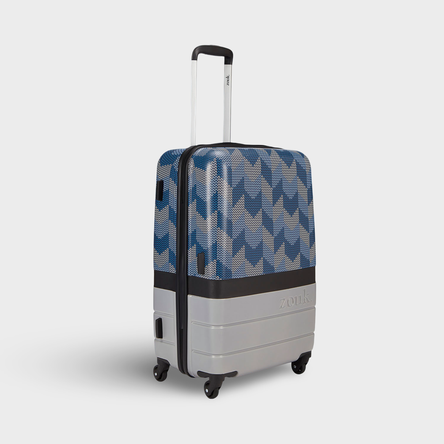 ZIP-Himachal Chevron Grey Raahi Trolley Bag (Large)
