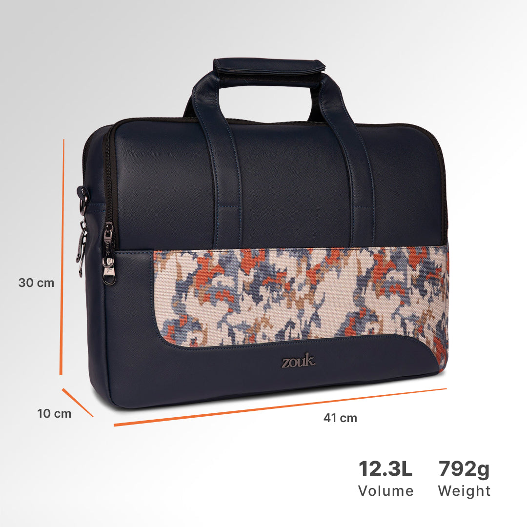 Kasauli Cipher Office Laptop bag (Blue)