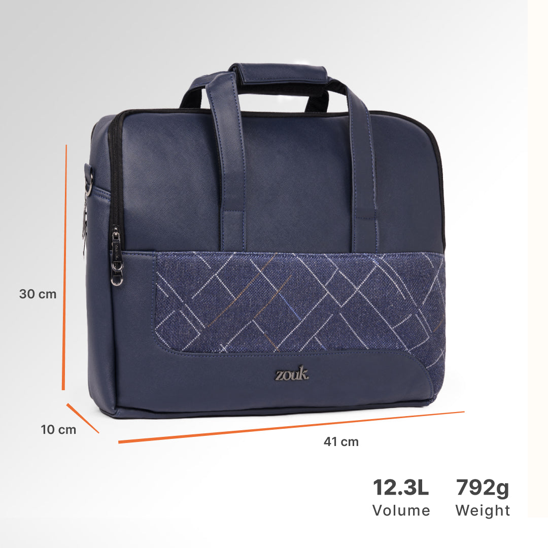 Bombay Tartan Office Laptop Bag (Blue)