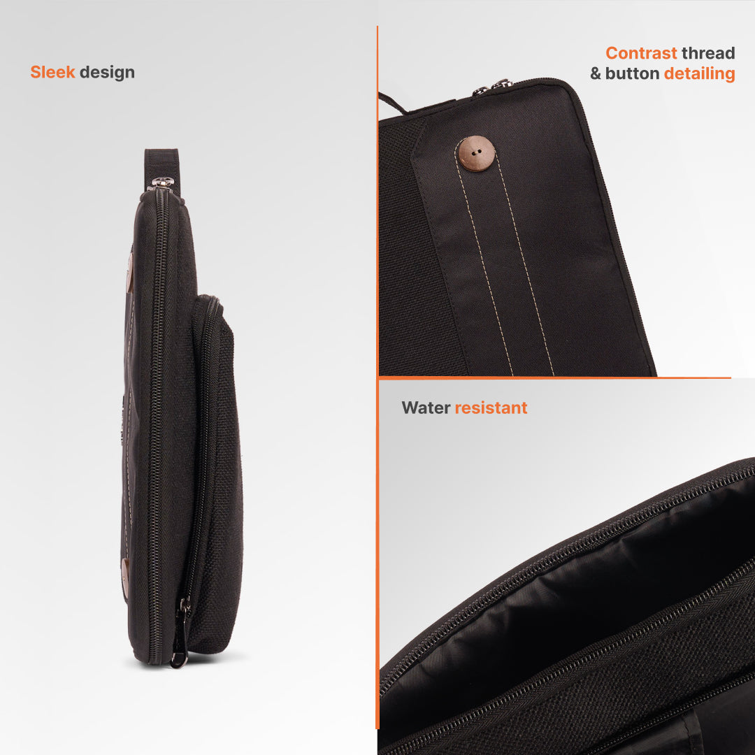 Jet Black Urban Laptop Sleeve - 14inch (Black)