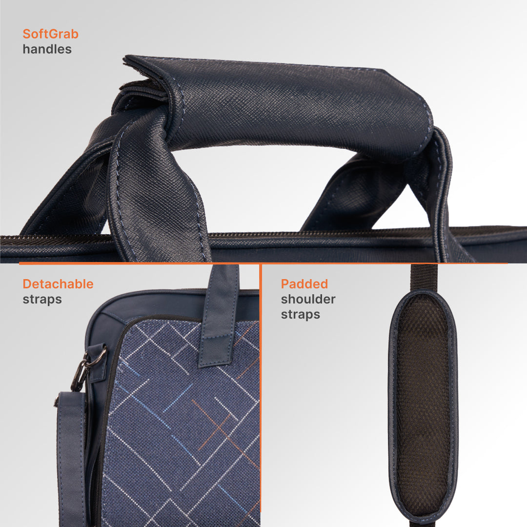 Bombay Tartan Executive Laptop Bag (Blue)